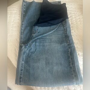 NWT Madewell maternity over the belly superwide leg jeans size 26